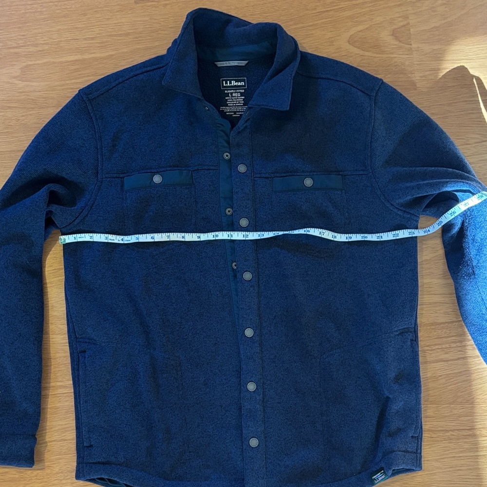 LL Bean Men’s  Jacket Shirt Navy - Picture 3 of 4